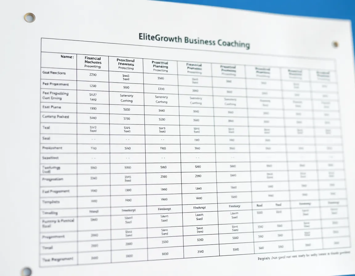 A detailed financial planning chart with goal projections and timelines.