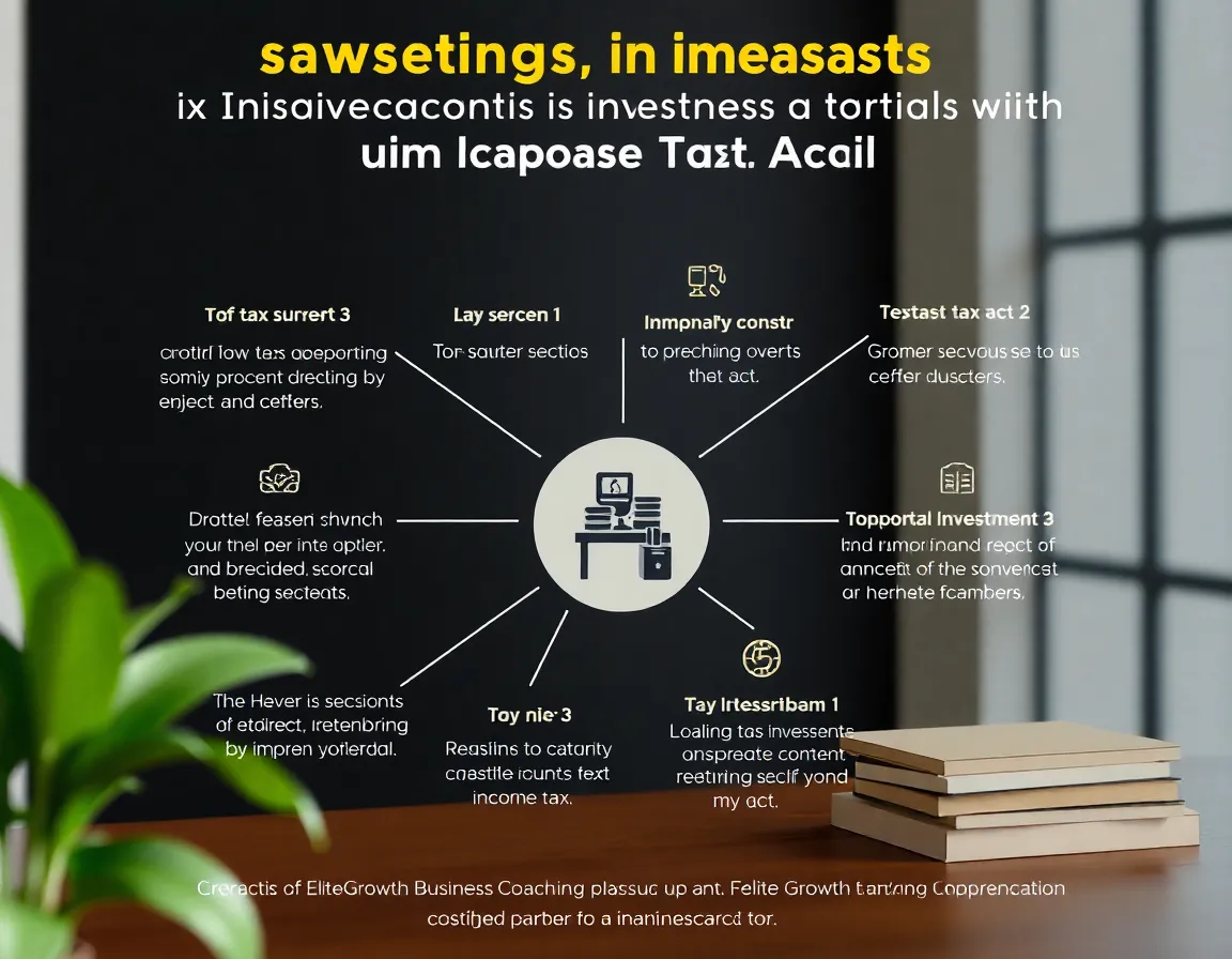 An infographic explaining various tax-saving investment sections under the Indian Income Tax Act.